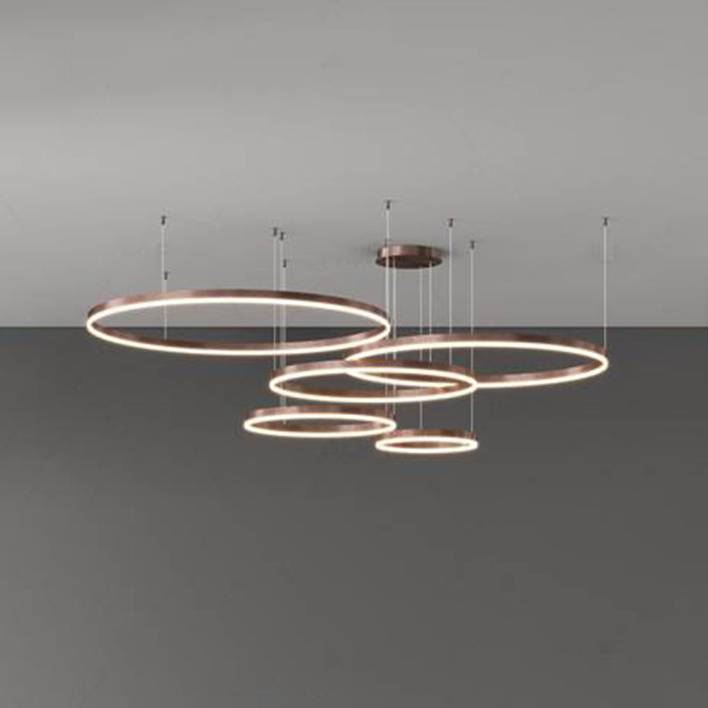 Pendelleuchte Tir-Kreis Ring Moderne Schwarz/Gold/Kaffee Metall Schlafzimmer – Bild 21 von 21