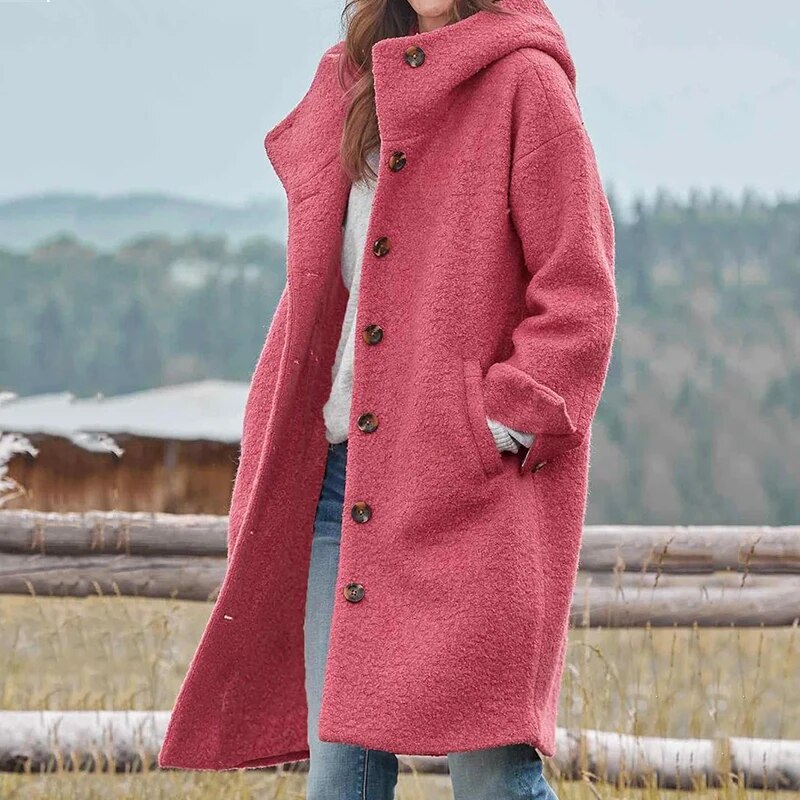 Eleganter Dicker Wintermantel Für Damen (Neueste Kollektion) – Bild 5 von 5
