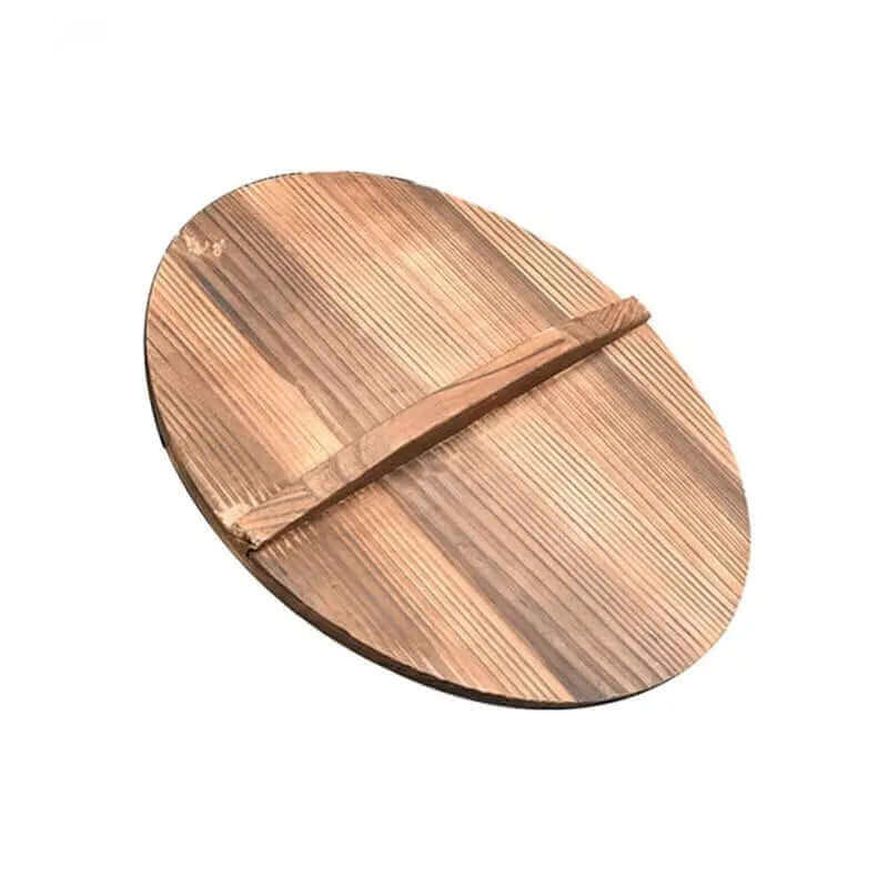 Authentischer handgefertigter Eisenwok – Premiumqualität mit Holzdeckel 3