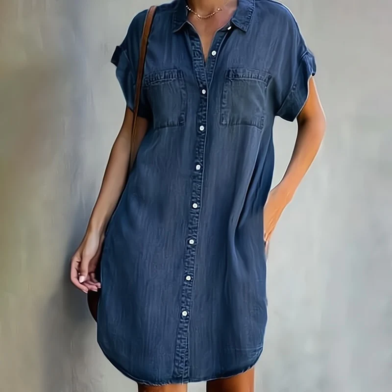 DAPHNÉ DENIM JURK – Bild 3 von 3