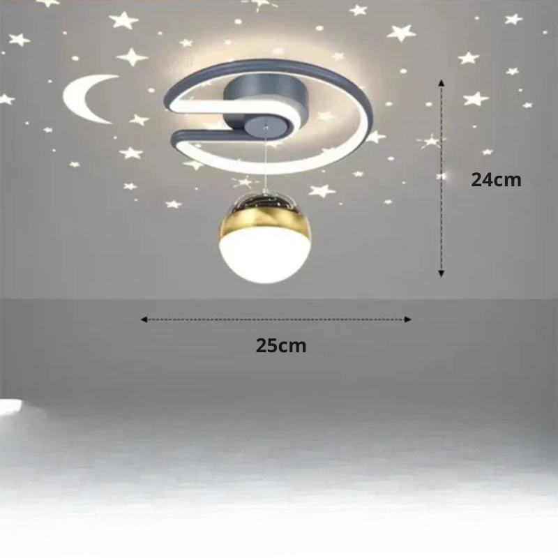 LED Deckenleuchte mit Sternenhimmel – Modernes Kronleuchter Design für Kinderzimmer und Wohnzimmer 8