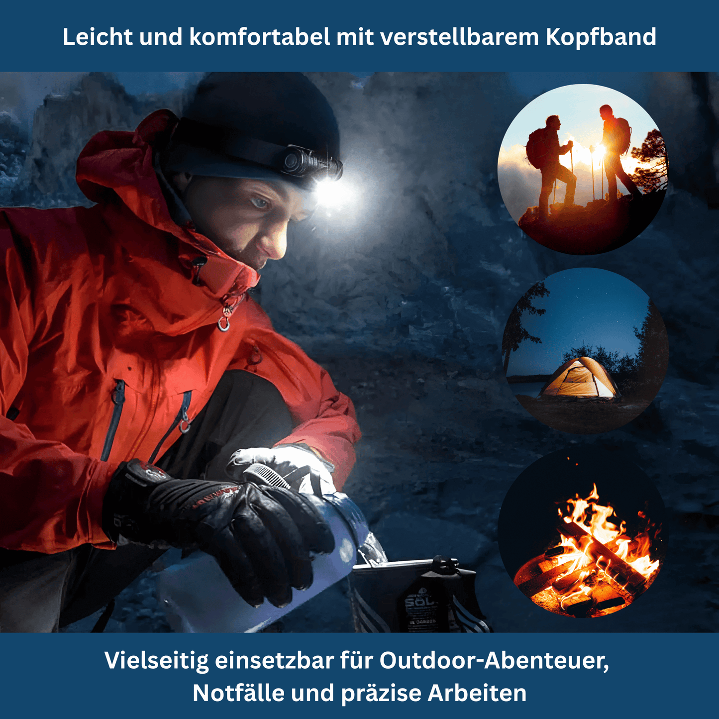Stirnlampe Outdoor – Pelanva – Ansicht 7