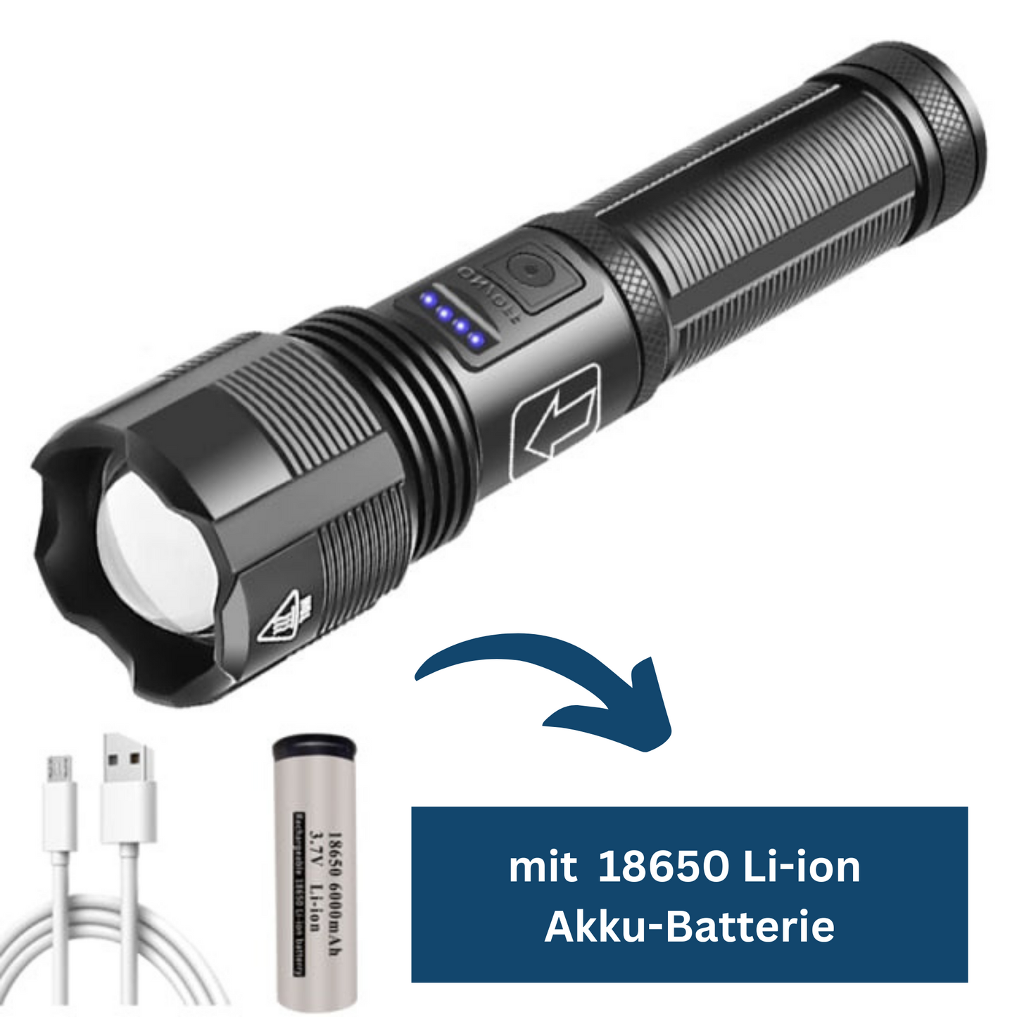 Taschenlampe mit Zoom – Pelanva – Ansicht 3