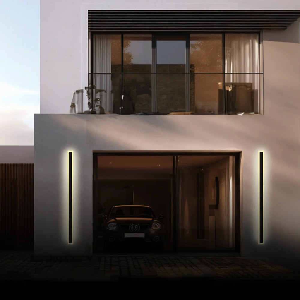 Modern LED Außenwandleuchte Schwarz Metall Garten/Balkon – Bild 20 von 23