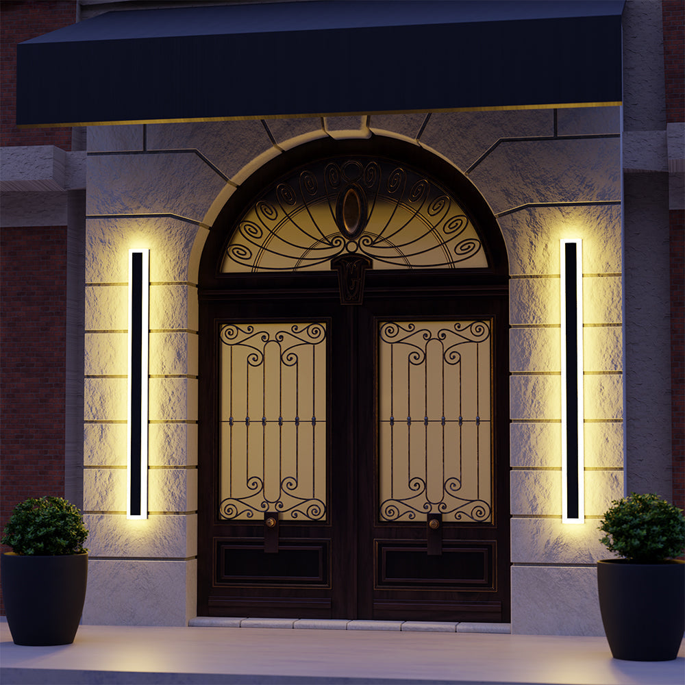 Modern LED Außenwandleuchte Schwarz Metall Garten/Balkon – Bild 18 von 23