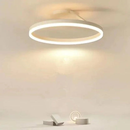 Arisha Deckenleuchte Ring  Modern LED  Schwarz/Weiß Wohnzimmer Flur Metall – Bild 10 von 11
