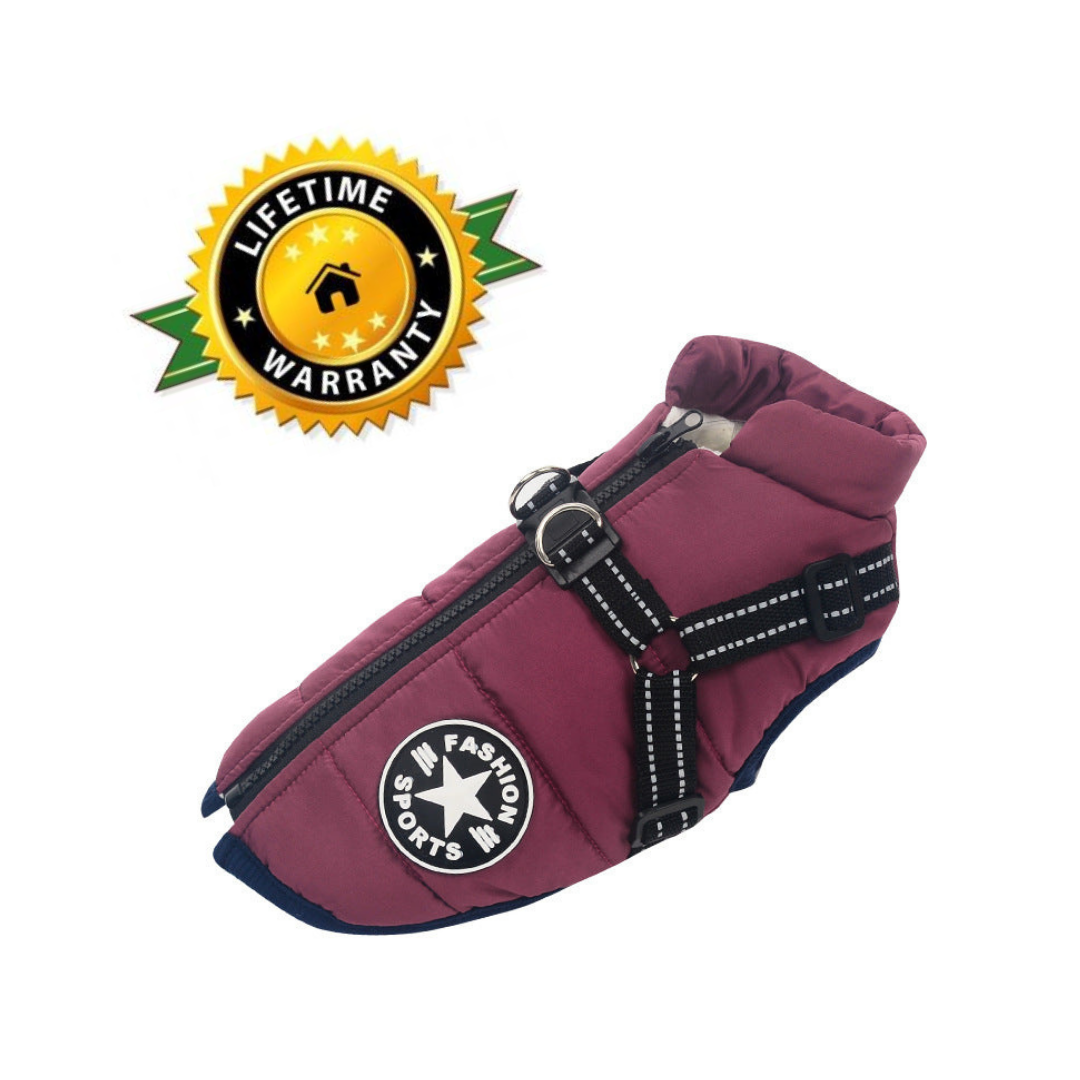 WoofGuard™- Wasserdichte Winterjacke mit integriertem Gurtzeug – Bild 9 von 25