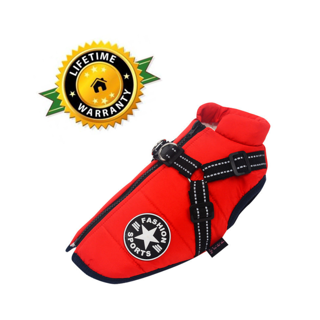 WoofGuard™- Wasserdichte Winterjacke mit integriertem Gurtzeug – Bild 3 von 25