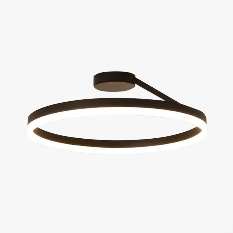 Arisha Deckenleuchte Ring  Modern LED  Schwarz/Weiß Wohnzimmer Flur Metall – Deckenleuchte