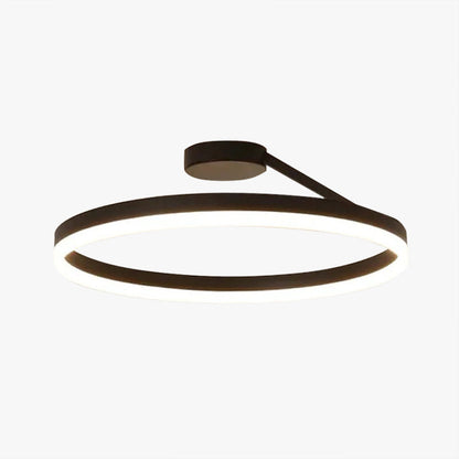 Arisha Deckenleuchte Ring  Modern LED  Schwarz/Weiß Wohnzimmer Flur Metall – Deckenleuchte