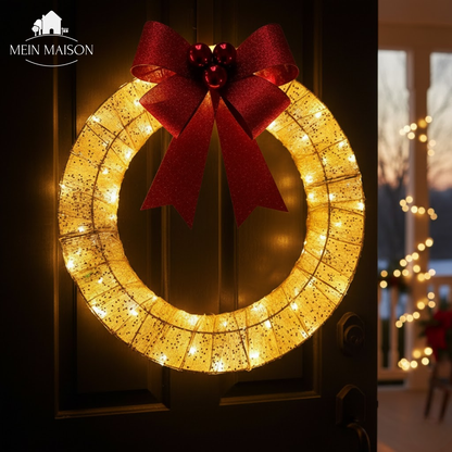 GlorinaWreath – Leuchtender Weihnachtszauber für Innen- und Außenbereich – Saisonale Dekoration