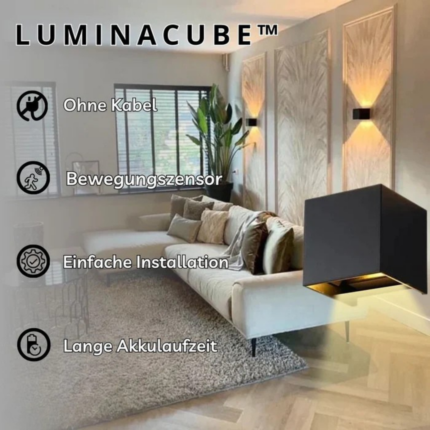 LuminaCube- Die kabellose und luxuriöse Wandlampe! – Lampe
