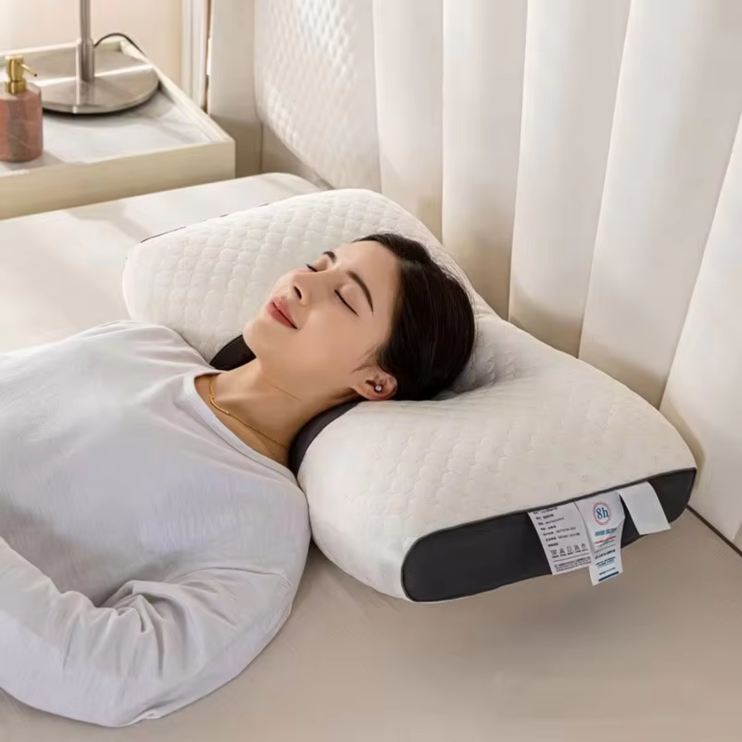 Orthopädisches Nackenkissen OrthoRest| Ergonomische Kontur| Memory-Schaum| Atmungsaktiv – Kissen