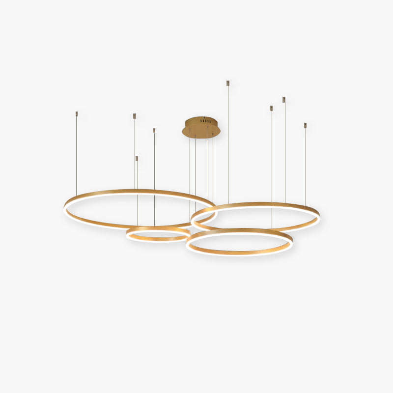 Pendelleuchte Tir-Kreis Ring Moderne Schwarz/Gold/Kaffee Metall Schlafzimmer – Pendelleuchte