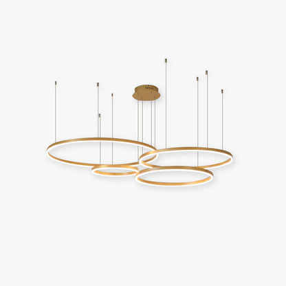 Pendelleuchte Tir-Kreis Ring Moderne Schwarz/Gold/Kaffee Metall Schlafzimmer – Pendelleuchte
