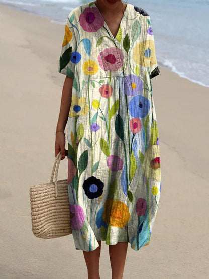 Hannah - Buntes Sommerkleid Mit Blumen – Bild 5 von 5