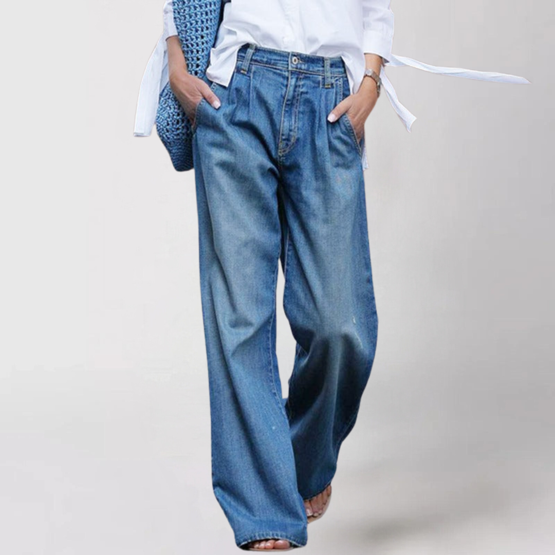 Komfortable Weit geschnittene Damen Jeans – Bild 2 von 2