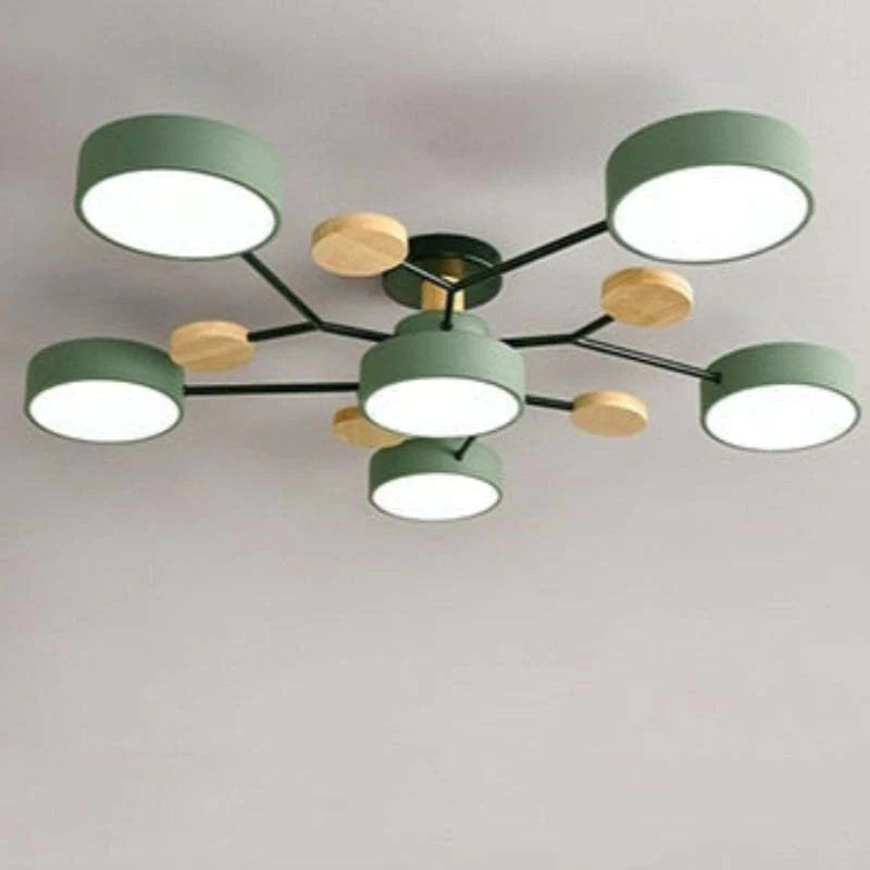 Muto Deckenleuchte Holz  Modern Rund LED Weiß Schlaf/Wohnzimmer – Bild 17 von 23