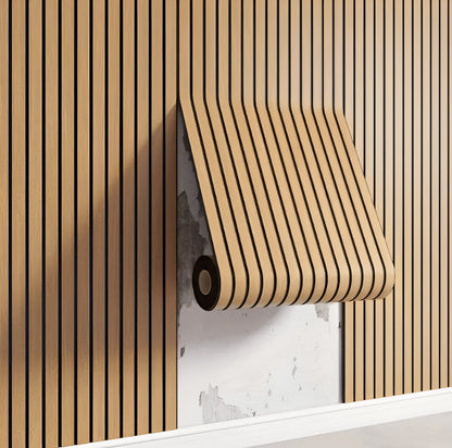 3D Akupanel – Selbstklebende Holzpaneele für stilvolle Wandgestaltung – Dekoration