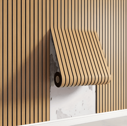 3D Akupanel – Selbstklebende Holzpaneele für stilvolle Wandgestaltung – Dekoration