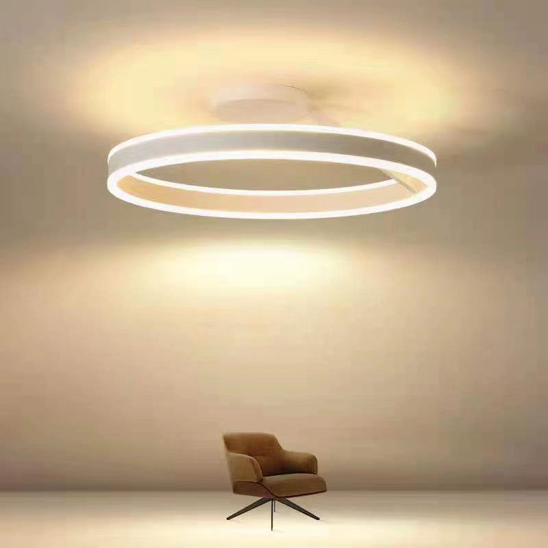 Arisha Deckenleuchte Ring  Modern LED  Schwarz/Weiß Wohnzimmer Flur Metall – Bild 11 von 11