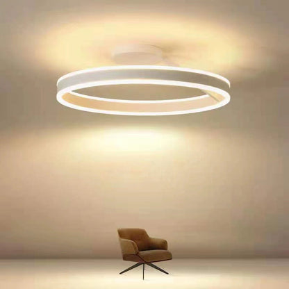 Arisha Deckenleuchte Ring  Modern LED  Schwarz/Weiß Wohnzimmer Flur Metall – Bild 11 von 11