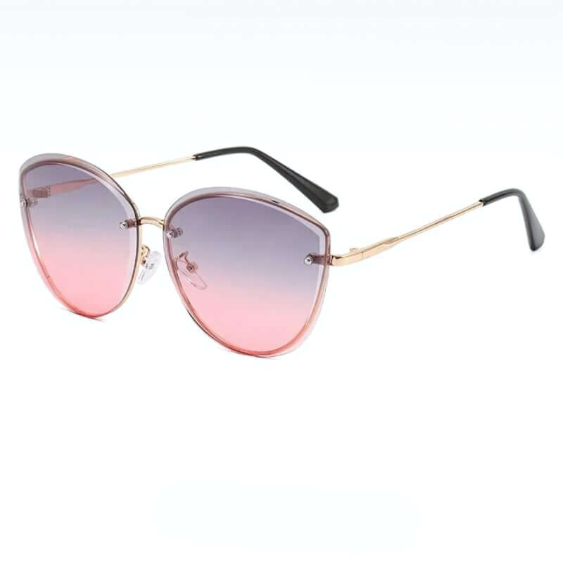 Sonnenbrille Damen, Randlose Katzenaugenform UV400 – Bild 2 von 15