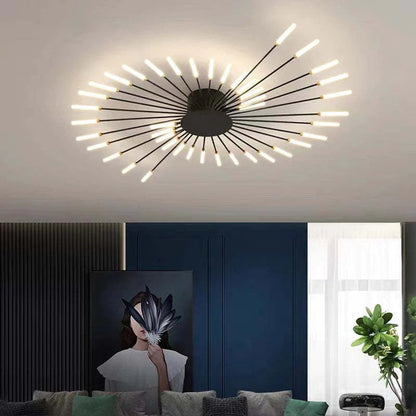 Industrial LED Deckenleuchte Schwarz/Gold Wohnzimmer Metall – Bild 7 von 24