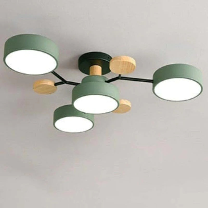 Muto Deckenleuchte Holz  Modern Rund LED Weiß Schlaf/Wohnzimmer – Bild 15 von 23