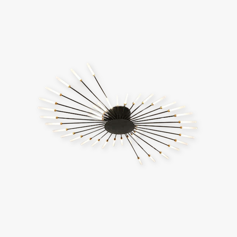 Industrial LED Deckenleuchte Schwarz/Gold Wohnzimmer Metall – Deckenleuchte