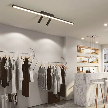 Linear LED Deckenleuchte Schwarz Wohnzimmer – Bild 6 von 8
