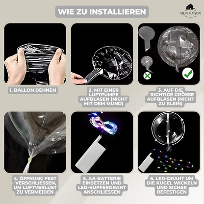 PartyGlow – Erleuchte jede Party mit warmem, wiederverwendbarem LED-Luftballon-Strahlerlicht – Bild 6 von 8
