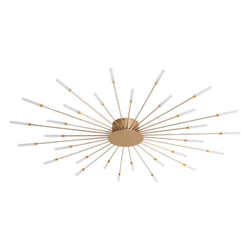 Industrial LED Deckenleuchte Schwarz/Gold Wohnzimmer Metall – Bild 12 von 24