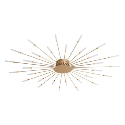 Industrial LED Deckenleuchte Schwarz/Gold Wohnzimmer Metall – Bild 12 von 24