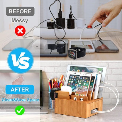 Tekavo ChargeDock Ladestation aus Bambus – Bild 4 von 18