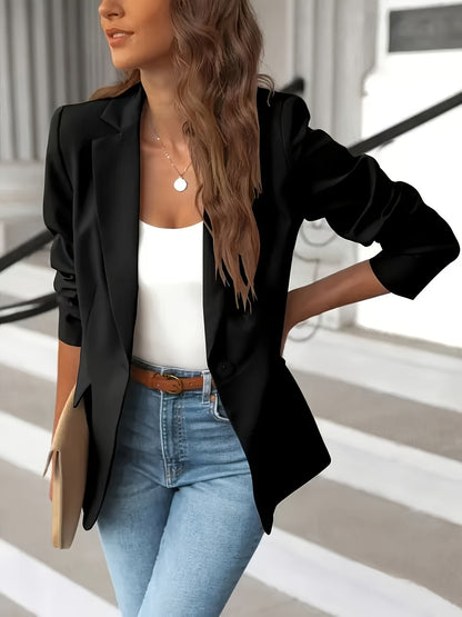 Edith | Damen Stilvoller Maßgeschneiderter Blazer für Freizeitlook – Anzug & Blazer