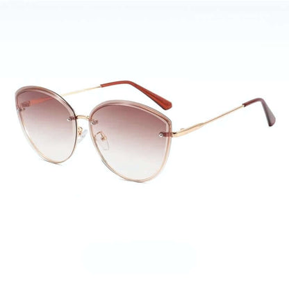 Sonnenbrille Damen, Randlose Katzenaugenform UV400 – Bild 10 von 15