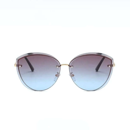 Sonnenbrille Damen, Randlose Katzenaugenform UV400 – Bild 7 von 15