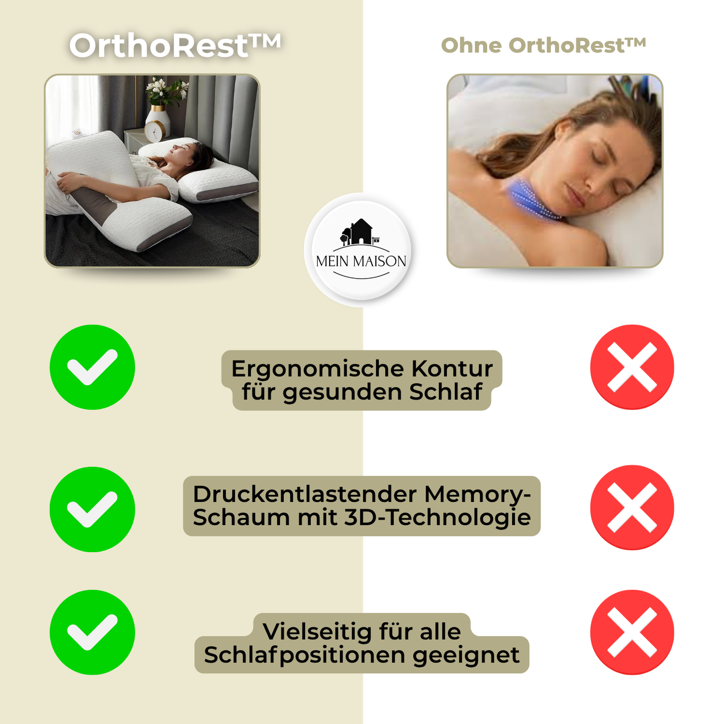 Orthopädisches Nackenkissen OrthoRest – Bild 9 von 10