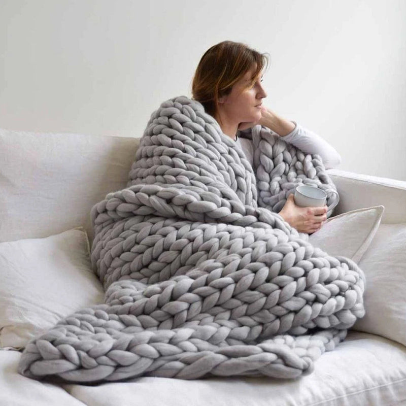 Chunky Strickdecke – Bild 7 von 14