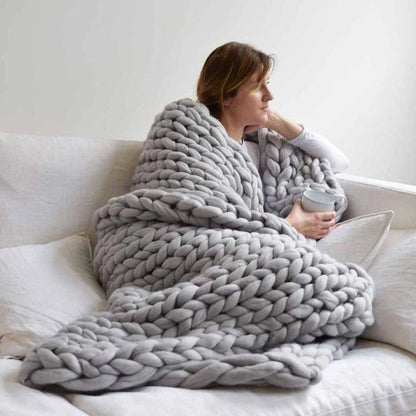 Chunky Strickdecke – Bild 7 von 14