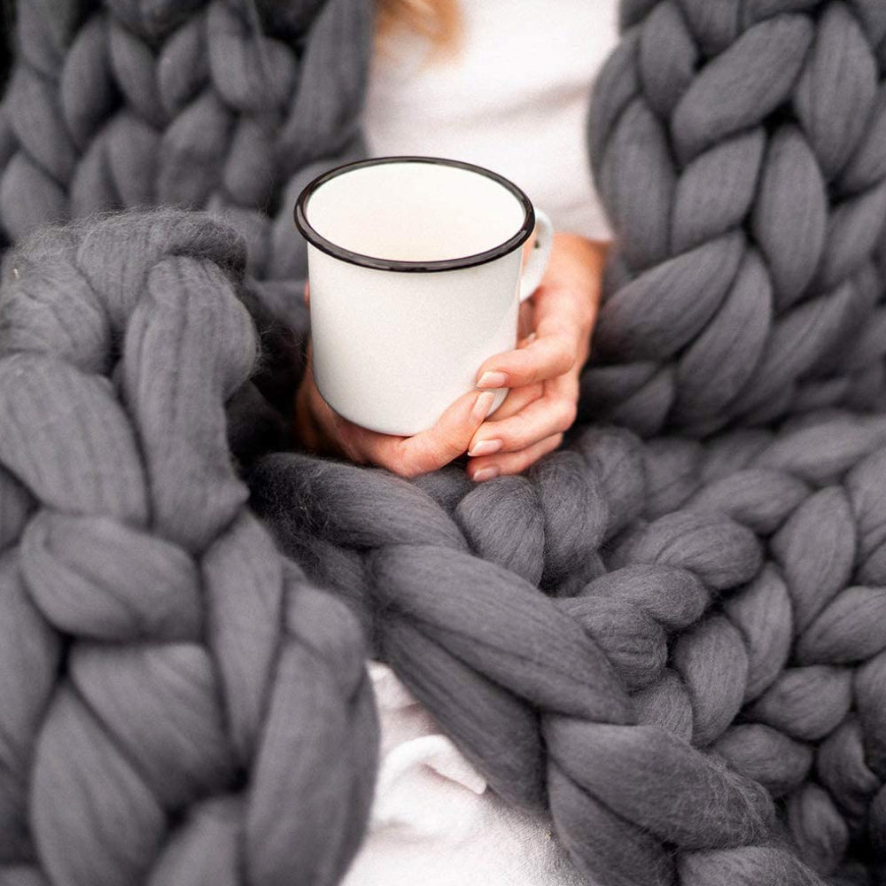 Chunky Strickdecke – Bild 8 von 14