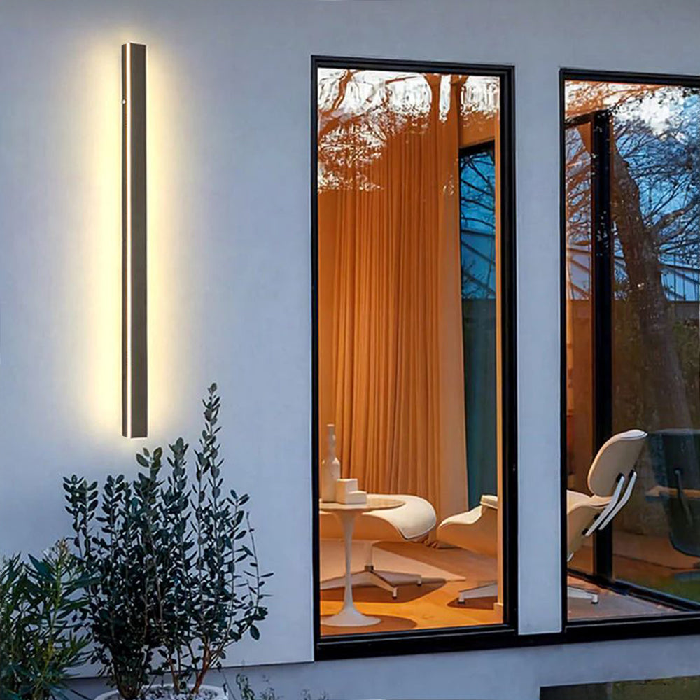 Ray Moderne Linear Außenwandleuchte Metall Acryl Garten Flur – Bild 13 von 15