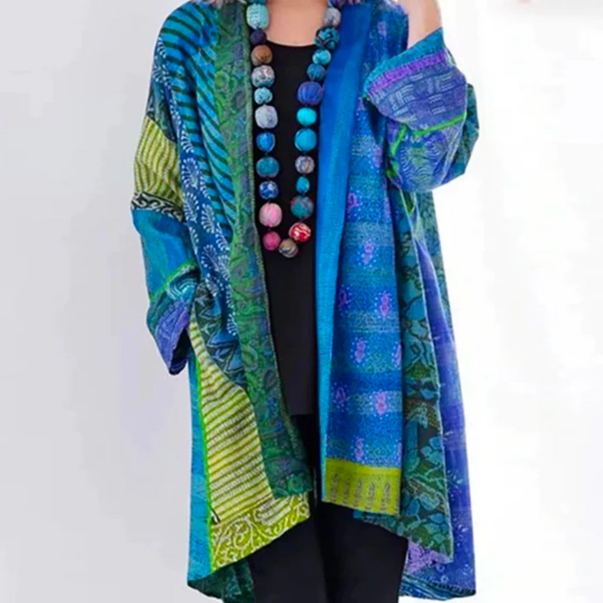 Hanna | Damen Locker geschnittene Boho-Strickjacke in Duster-Länge – Jacke & Mantel