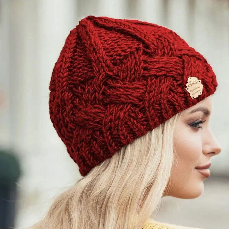 Damen Weiche Strickmütze mit Zopfmuster – Bild 4 von 7