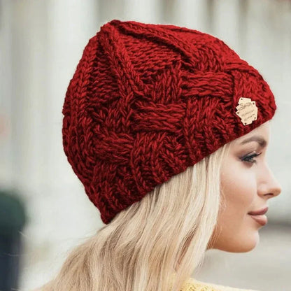Damen Weiche Strickmütze mit Zopfmuster – Bild 4 von 7