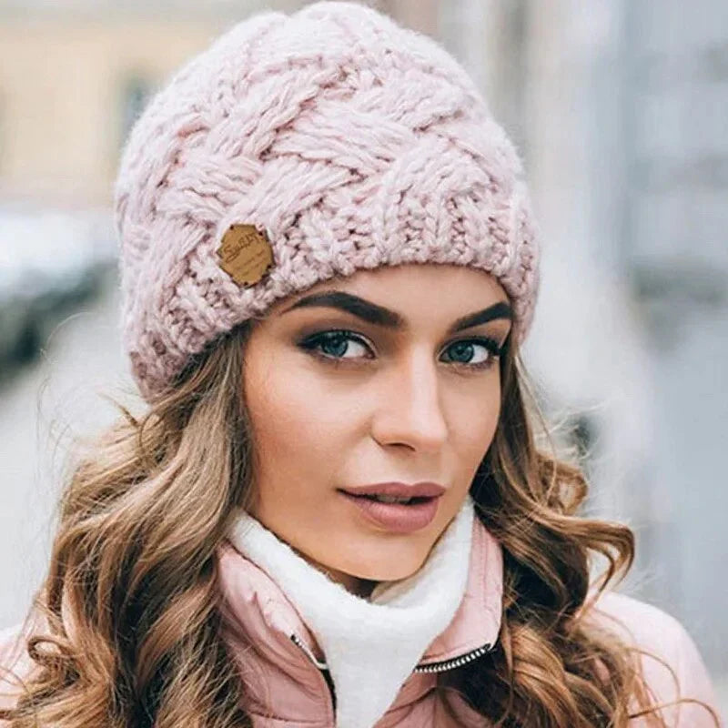 Damen Weiche Strickmütze mit Zopfmuster – Bild 2 von 7