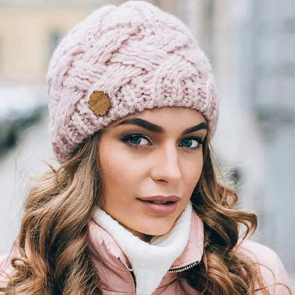 Damen Weiche Strickmütze mit Zopfmuster – Bild 2 von 7