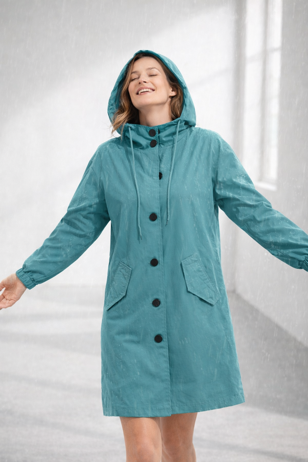 Damen Langjacke mit Kapuze – Bild 2 von 18