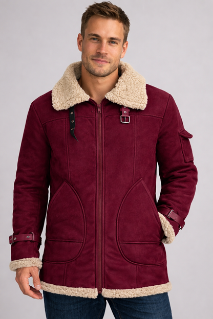 Heidi-Mode Herren Camel Stilvolle fliegende jacke – Bild 5 von 6